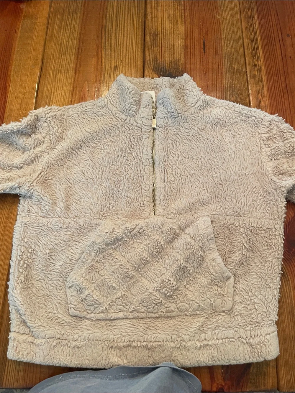 Old Navy Cream Sherpa Quarter-Zip Pullover Jacket for Kids